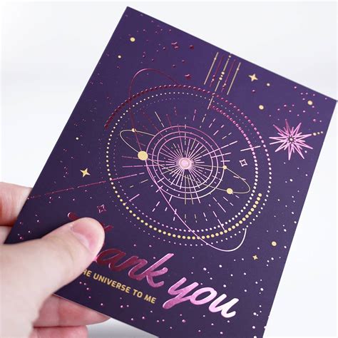 Thank You Greeting Card - Purple Foil | The Candy Space