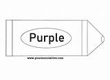 Purple Crayon Coloring Page Pages sketch template