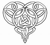 Swirly Celtic Knot heart  Drawings coloring Art sketch template
