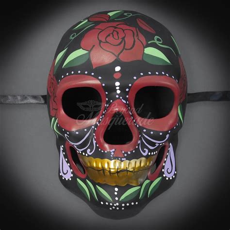 Mens Day of the Dead Mask Dia De Los Muertos Mask Rose - Etsy