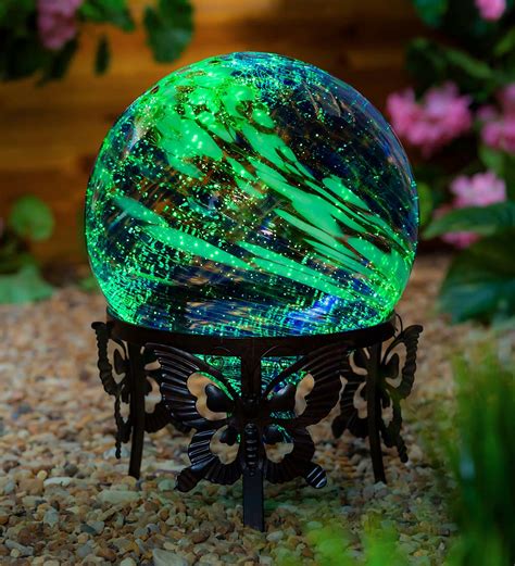 Glow in the Dark Glass Gazing Ball | Plow & Hearth