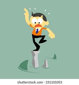 Vector Cartoon Businessman Risk Status Risk Stock Vector (Royalty Free) 231101053 | Shutterstock