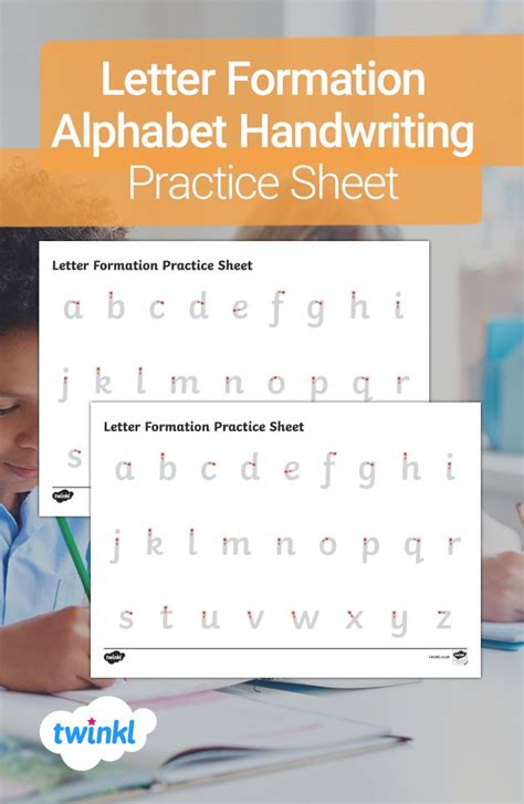 Free Letter Formation Alphabet Handwriting Practice Sheet ...