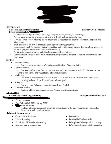 hi! i have my first career fair this friday & i need help with my resume! : r/Accounting