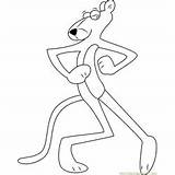 Dancing Pink Panther Coloring Page For Kids  Free The sketch template