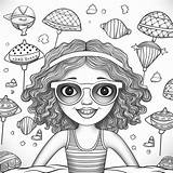 Premium Photo  Bikini Beautiful Cute coloring book Kawaii Line Art sketch template