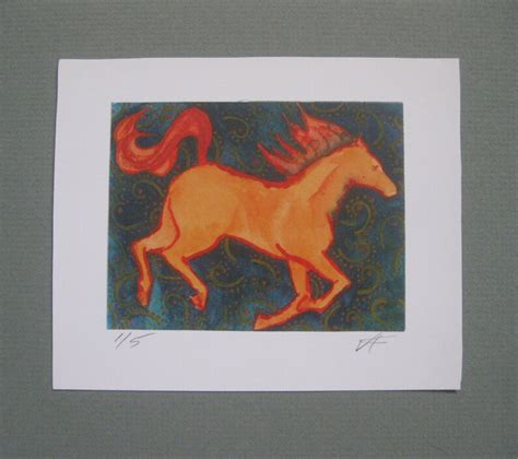 Orange Horse - Etsy