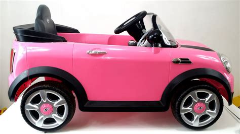 Walk Through Close Up of Pink Mini Cooper Ride On | Fun for Children - YouTube