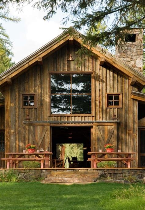 Rustic-modern barn in the beautiful Swan Mountain Range Pole Barn House Plans, Pole Barn Homes ...