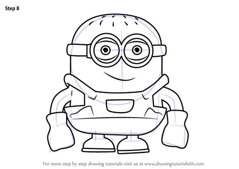 How to Draw Minion Cartoon (Cartoons for Kids) Step by Step | DrawingTutorials101.com