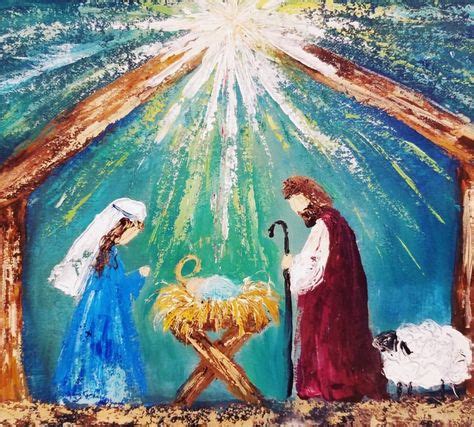 Pin by Linda Hagerty on Painting Ideas | Christmas paintings, Nativity ...