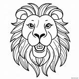 Majestic Lion Roaring Coloring Page 22144 17951 sketch template