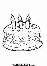 Birthday cake coloring Pages To Download And Print For Free sketch template
