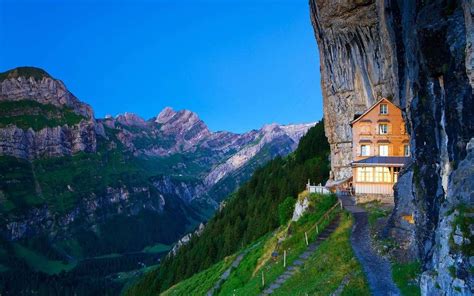 The Aescher Guesthouse in the Swiss Alps Will Put You on Edge in 2020 | Swiss alps, Vacation ...