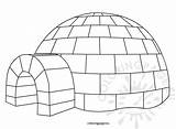 Igloo Coloring Drawing Pages Color Clipart Kids Colour Printable Yahoo  sketch template