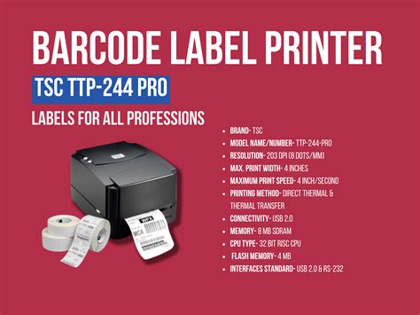 Barcode Label Printer TSC TE 244 Pro Suppliers, Wholesalers