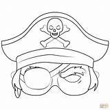 Dibujo De Máscara Pirata Para Colorear  Dibujos sketch template