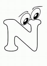 Letter N Coloring Sheet sketch template