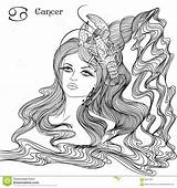 Cancer Zodiac Sign Coloring Pages Coloring sketch template