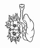Lungs Coloring Page sketch template