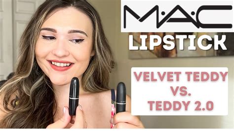 NEW MAC LIPSTICK SHADE - VELVET TEDDY VS. TEDDY 2.0 - What's the difference? - YouTube