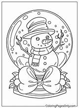 Free Printable Snow Globe Coloring Page  Pages sketch template