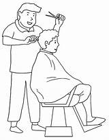 Printable Barber Coloring Page  Free Pages For Kids sketch template