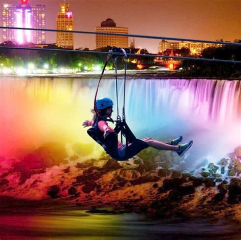 For Just $40 You And Your Friends Can Zipline Over Niagara Falls - Both Day And Night!