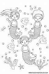 6 Cute Mermaid Coloring Pages For Kids Free Printables  Fun Loving sketch template
