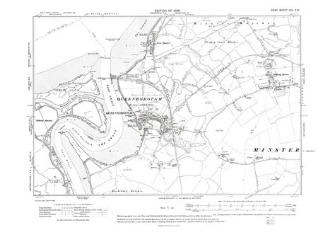 Queenborough, old map Kent 1909: 13SW – Old Map Downloads