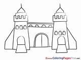 Castle Gate Coloring Page sketch template