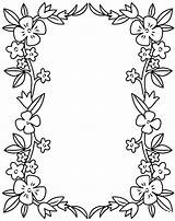 Floral Border coloring Page  ColouringPages sketch template