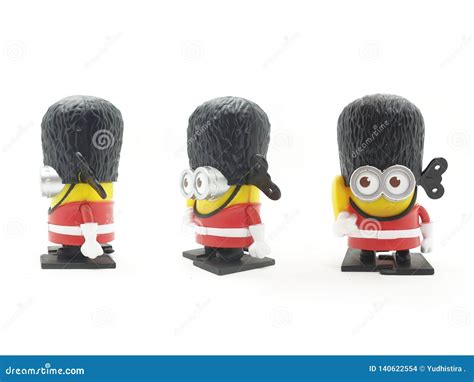 Yellow Banana Minion Toys Plastic Model from Despicable Me Movie in White Isolated Background ...