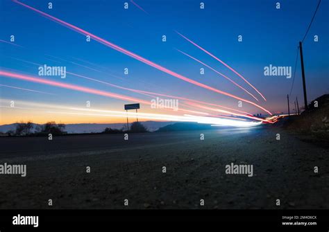 Abstract light trails, long exposure Stock Photo - Alamy