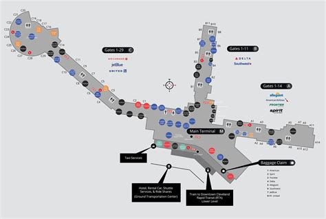 Cleveland Hopkins Airport Terminal Map