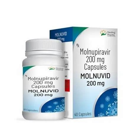 Molnupiravir 200mg Capsules, Treatment: Covid-19 By Sars-Cov-2 Virus at ...