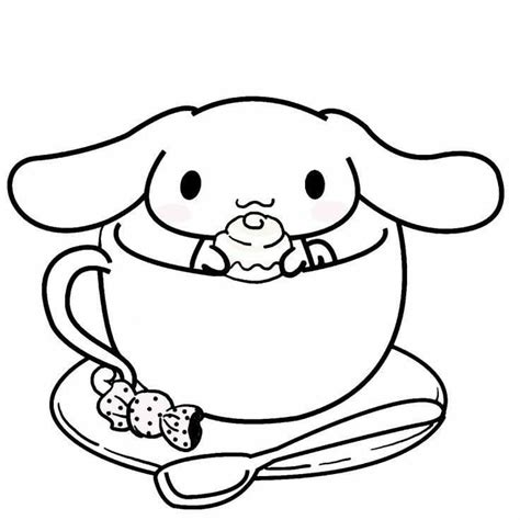 Cinnamon Roll Sanrio Coloring Pages