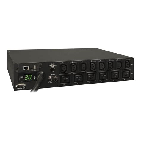 Tripp Lite PDU Switched 208V - 240V 5.8kW 30A 8 C13; 6 C19 L6-30P 2URM ...