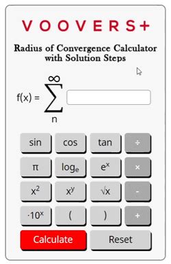 Radius of Convergence Calculator | Best Full Solution Steps