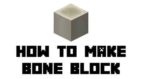 Minecraft Survival: How to Make Bone Block - YouTube