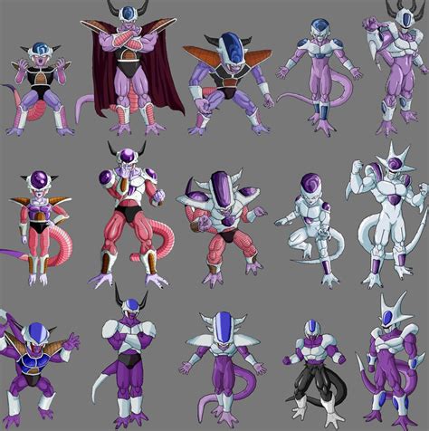 Frieza Cooler King Cold all Forms by Plessress on DeviantArt