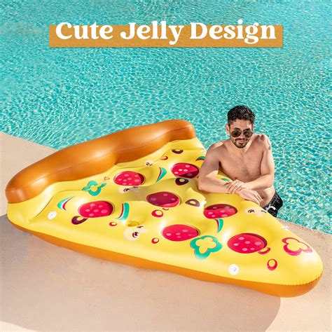 JOYIN Giant Inflatable Pizza Slice Pool Float, Fun Pool Floaties, Swim Party Toy, Summer Pool ...