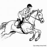Horse Jumping Coloring Pages  Free & Printable sketch template