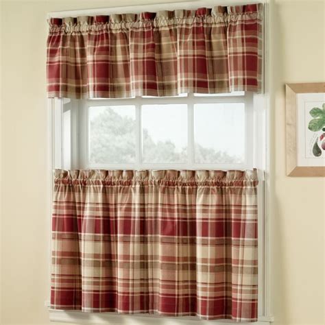 Vail Plaid Kitchen Curtains - Curtain-Drapery.com