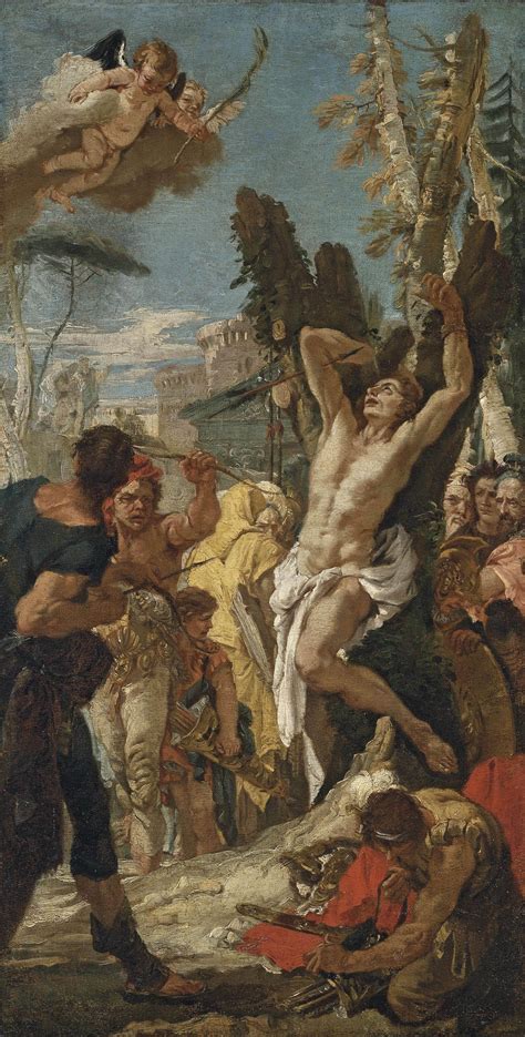 Circle of Giambattista Tiepolo (Venice 1696-1770 Madrid) , The Martyrdom of Saint Sebastian ...