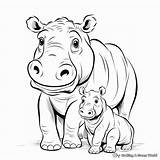 Hippo Coloring Pages  Free & Printable sketch template