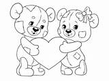 Cartoon Love Coloring Pages sketch template