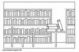 Library Coloring Pages sketch template
