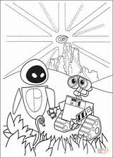 Wall E And Eva Saved The Planet coloring Page  Free Printable Coloring sketch template