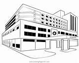Hospital Building Coloring Pages sketch template